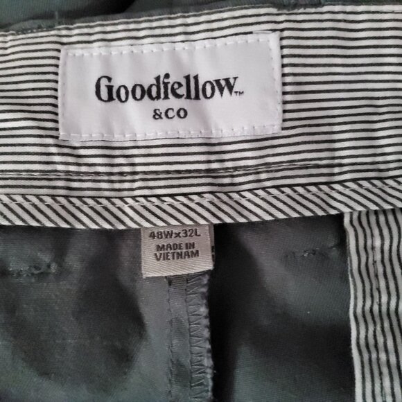 Goodfellow & Co Mens Straight Chino Pants 48W 32L Gray Cotton/Spandex - Picture 5 of 10